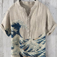 WW | Japanisches Hemd Aus Leinenmix