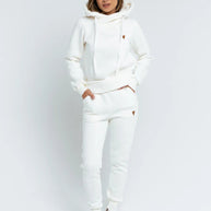 Damen Sportliches Hoodie-Set mit hohem Kragen WW
