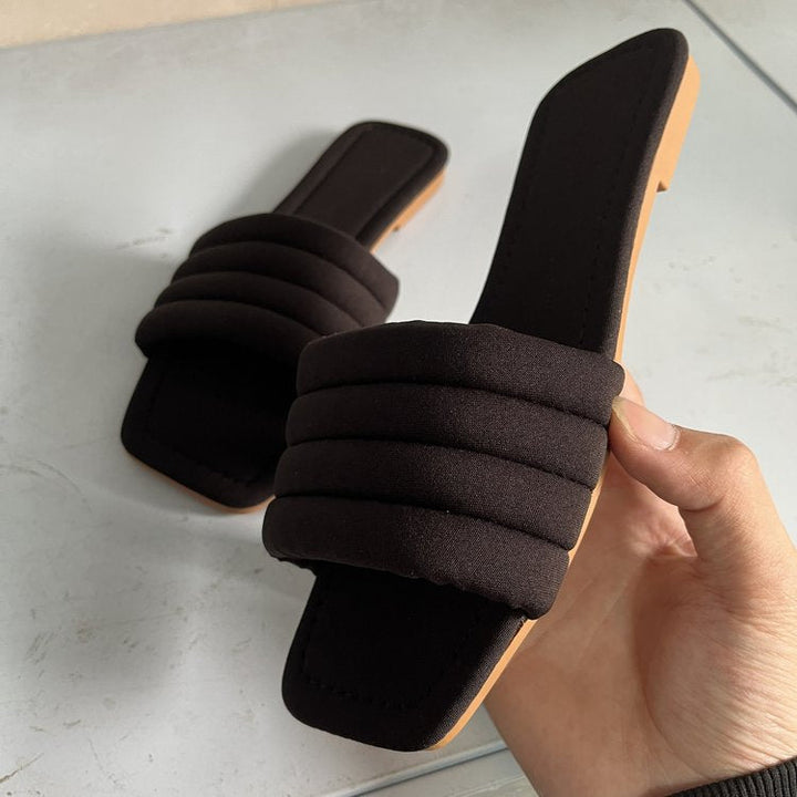 Damen Komfortable und stilvolle Mules mit gepolstertem Riemen W&W Mode