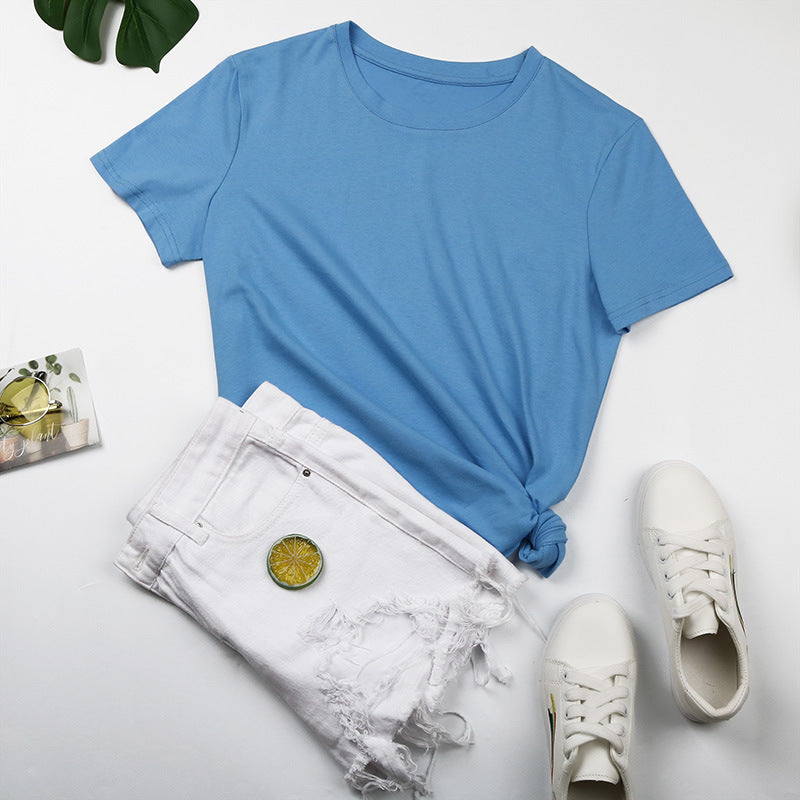 Damen Basic T-Shirt mit lässigem Schnitt und hochwertiger Baumwollqualität WW