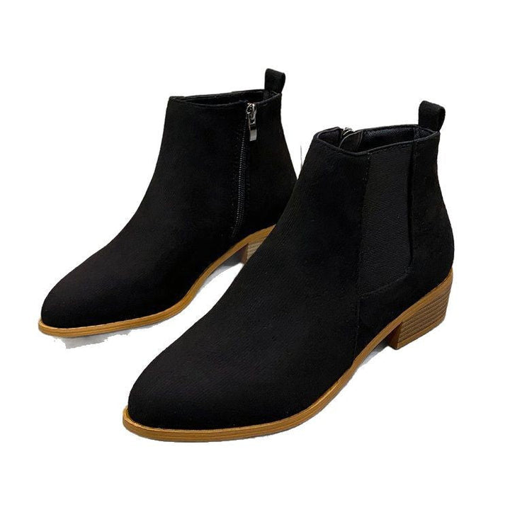 Damen Stiefeletten mit elegantem Reißverschluss und komfortablem Blockabsatz W&W Mode