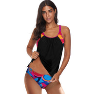 Damen Tankini-Top mit verstellbaren Trägern und modischem Rückendetail WW
