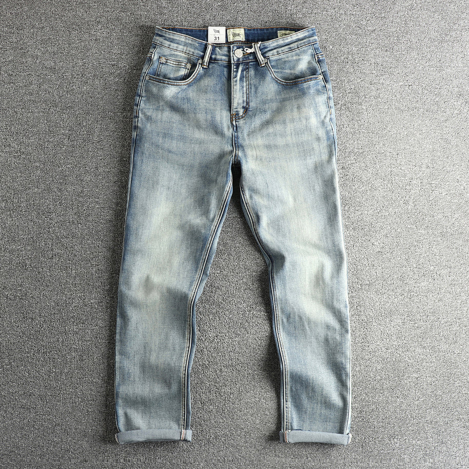 Damen Slim-Fit Jeans mit lässigen Fransen WW