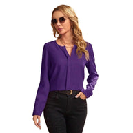 WW | Damen Satinbluse Imitation Seide Shirt