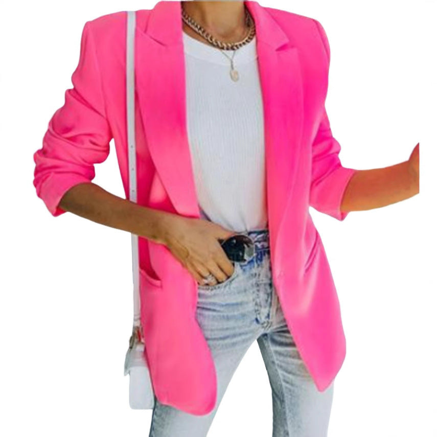 Damen Eleganter Oversized Blazer mit strukturiertem Schnitt und lässigen Details WW