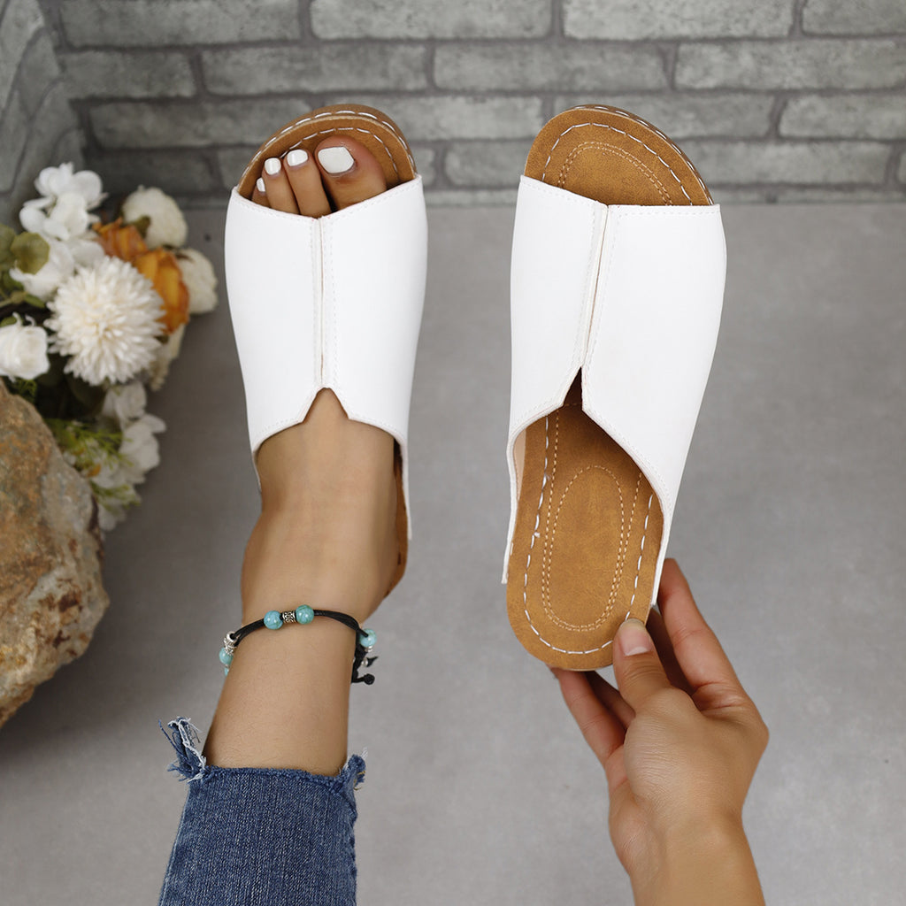 Damen Offene Clogs mit ergonomischem Fußbett und elegantem Riemendesign WW