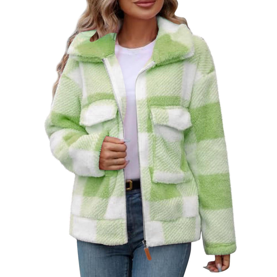 WW | Damen Fleece Jack Karomuster