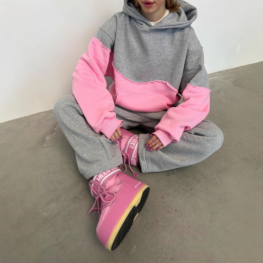 Damen sportliches Sweatshirt- und Hose-Set WW