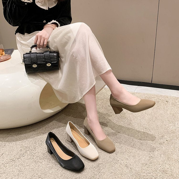 Damen Bequeme Blockabsatzpumps W&W Mode