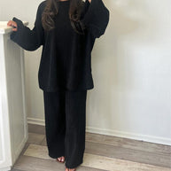 Damen Bequemes und stylisches Lounge-Set aus Rippstrick WW