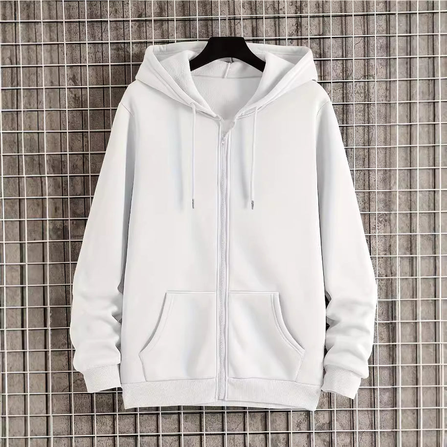 Damen bequeme Kapuzenjacke mit durchgehendem Reißverschluss und geräumigen Taschen WW