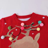 Damen Weihnachts-Pullover mit 3D-Rentier-Motiven WW