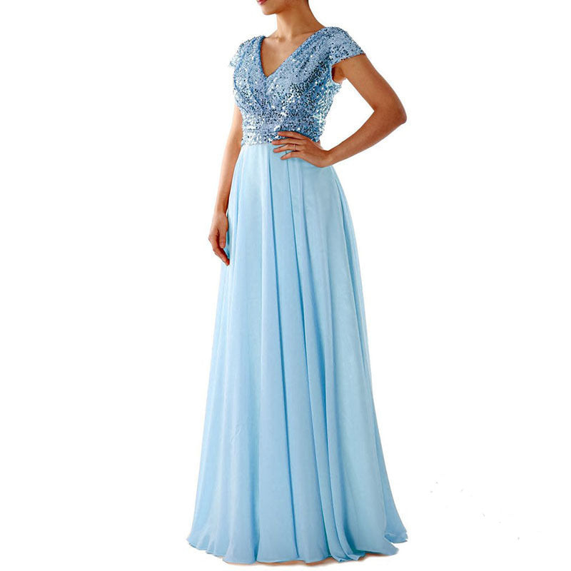 Damen Abendkleid mit funkelndem Oberteil WW