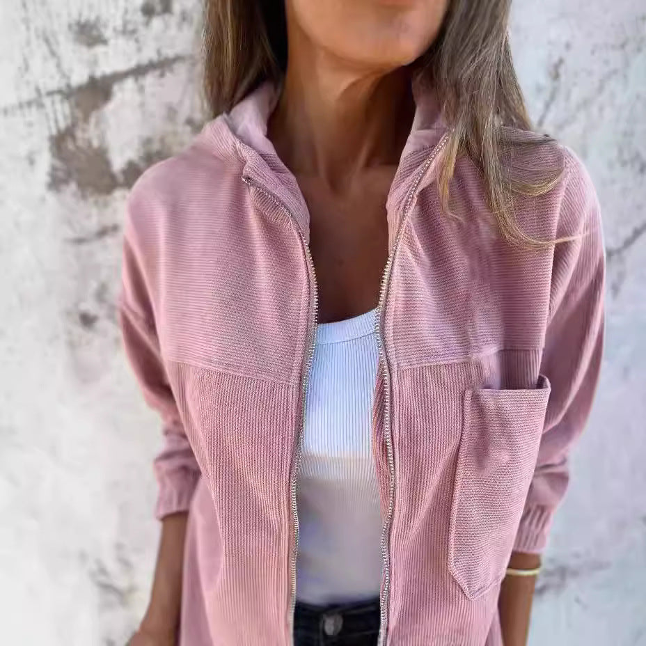 W&W Mode | Minimalistische Cordhosen Hoodie Jacke