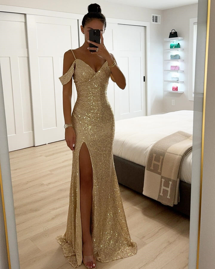 W&W Mode | Elegantes Damenkleid Mit Pailletten Und Trägern