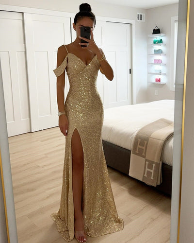W&W Mode | Elegantes Damenkleid Mit Pailletten Und Trägern