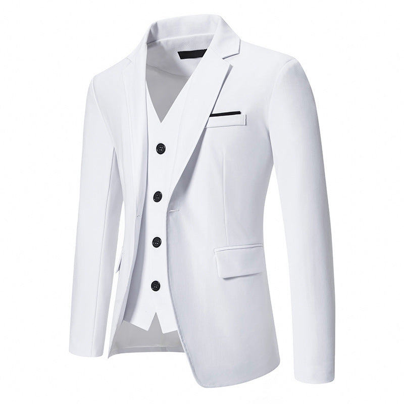 Herren elegant ausgestattetes Anzugset mit Blazer, Weste und Hose WW