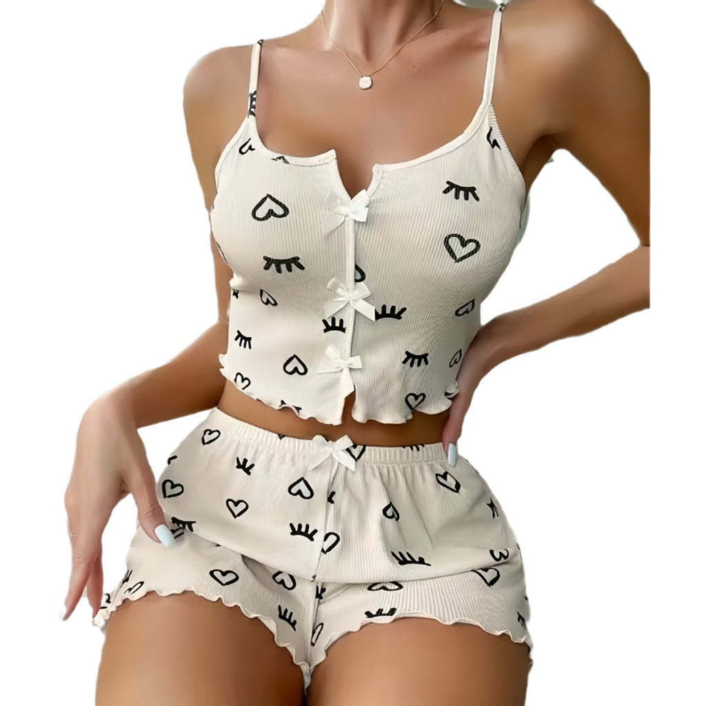 W&W | Bedrucktes Pyjama-Set