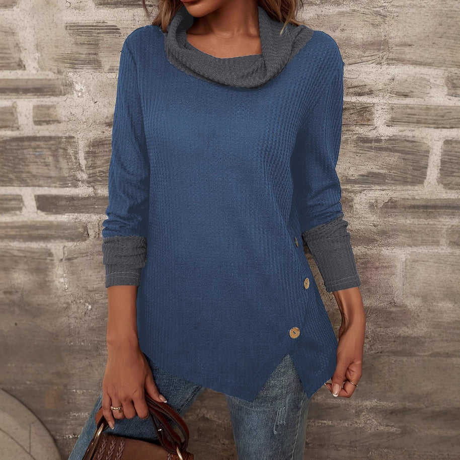 Damen Pullover mit modischem Kragen WW
