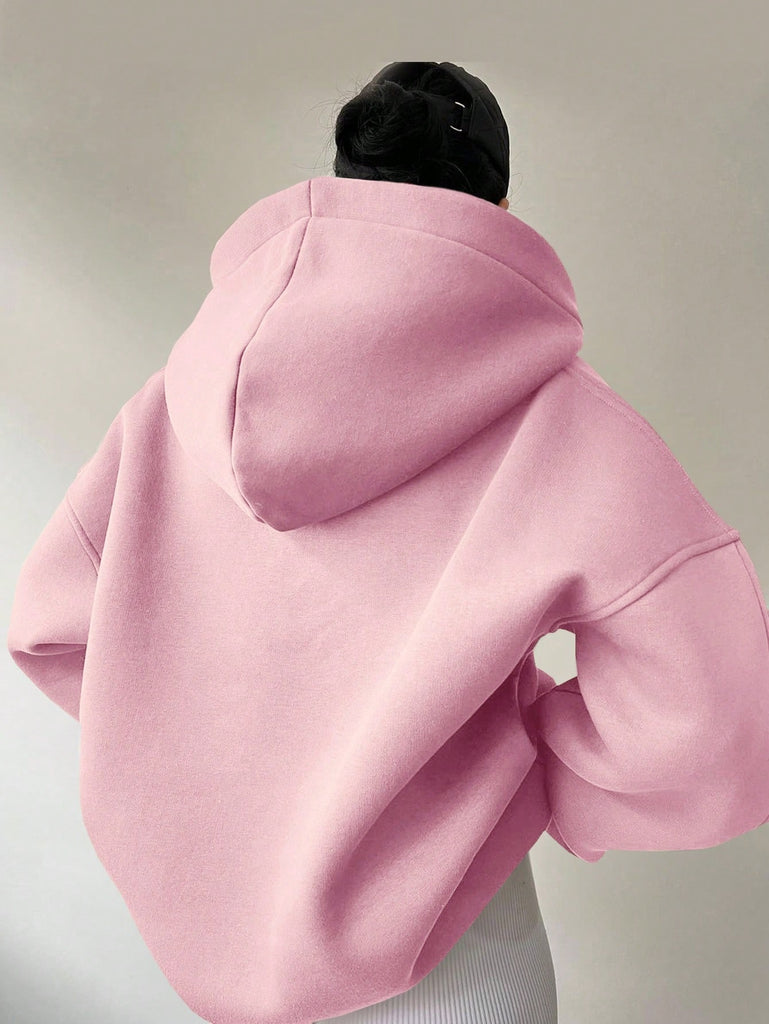Damen Oversized Hoodie mit modernem Kragen und lässiger Passform WW