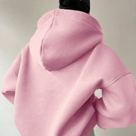Damen Oversized Hoodie mit modernem Kragen und lässiger Passform WW