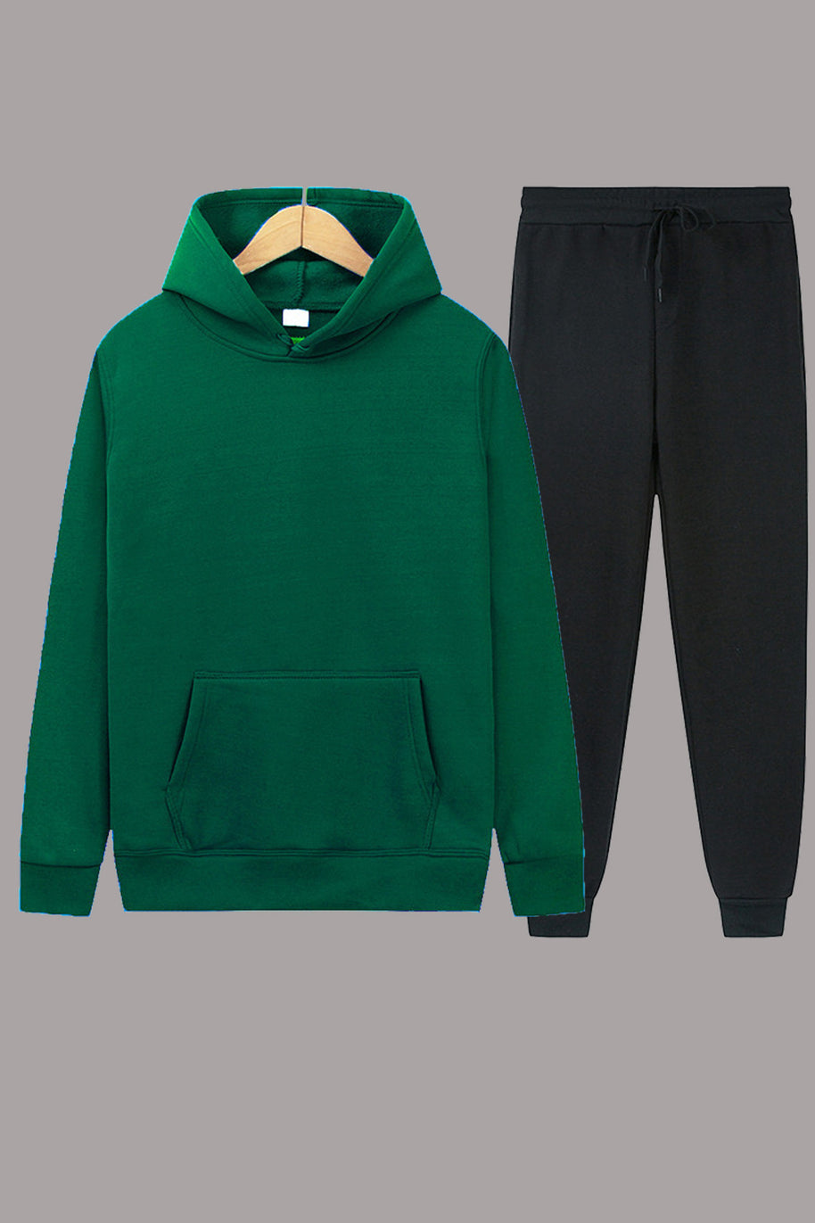 Damen sportliches Hoodie- und Jogginghosen-Set mit elastischem Bund und praktischen Taschen WW