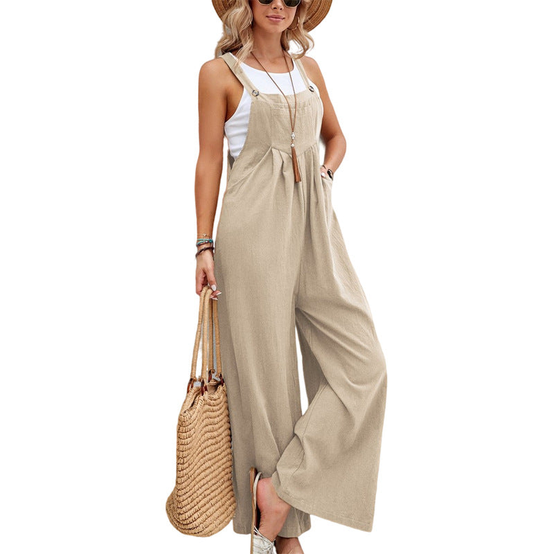 WW | Einfarbige Damen Freizeitoveralls Lange Hosen