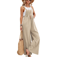 WW | Einfarbige Damen Freizeitoveralls Lange Hosen