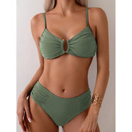 Damen Bikini-Set mit Raffungen und elegantem Ausschnitt WW