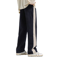 Damen Bequeme Freizeithose mit strukturiertem Stoff und seitlichen Streifen WW