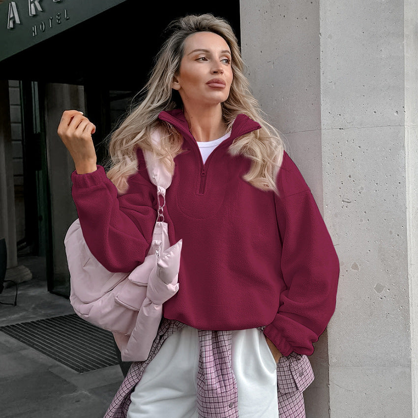 Damen Steppjacke mit hohem Kragen und Reißverschluss WW