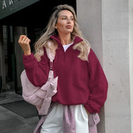 Damen Steppjacke mit hohem Kragen und Reißverschluss WW