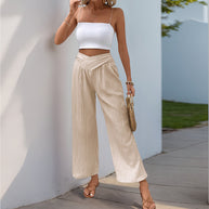 Damen Plissee-Hose mit hohem Bund und elegantem Schnitt WW