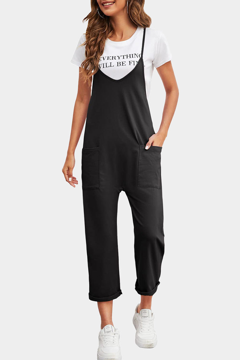 Damen entspannter Jumpsuit mit praktischen Taschen und lässigem Schnitt WW