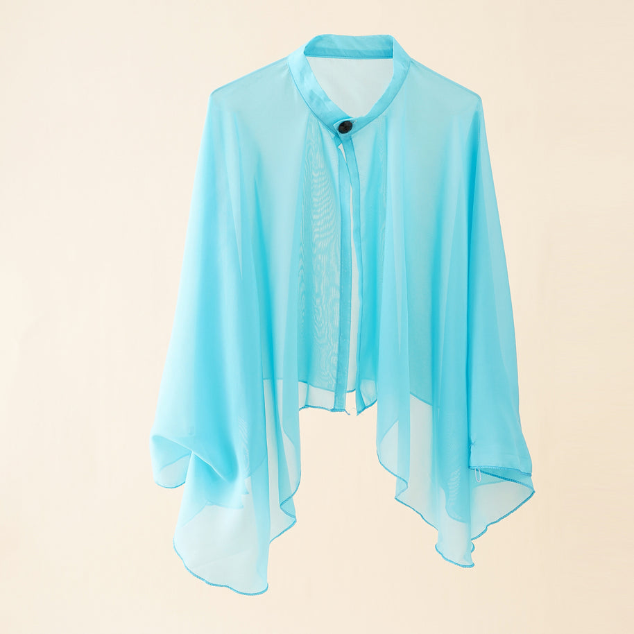 Damen Luftiger Chiffon-Kimono mit weit ausgestellten Ärmeln WW