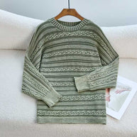 Damen Strickpullover mit strukturiertem Zopfmuster und lässigem Schnitt WW