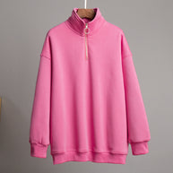 Damen Sportlicher Stehkragen Pullover WW