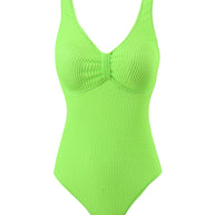 Damen Einteiler Badeanzug mit schickem strukturierte Oberfläche und formendem Effekt WW