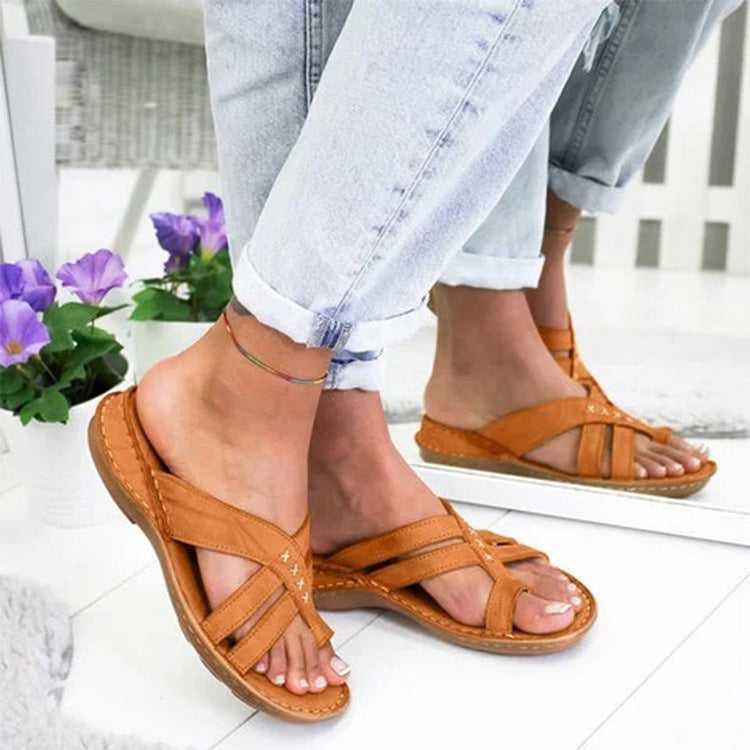 Damen Komfortable Sandalen mit verstellbaren Riemen WW