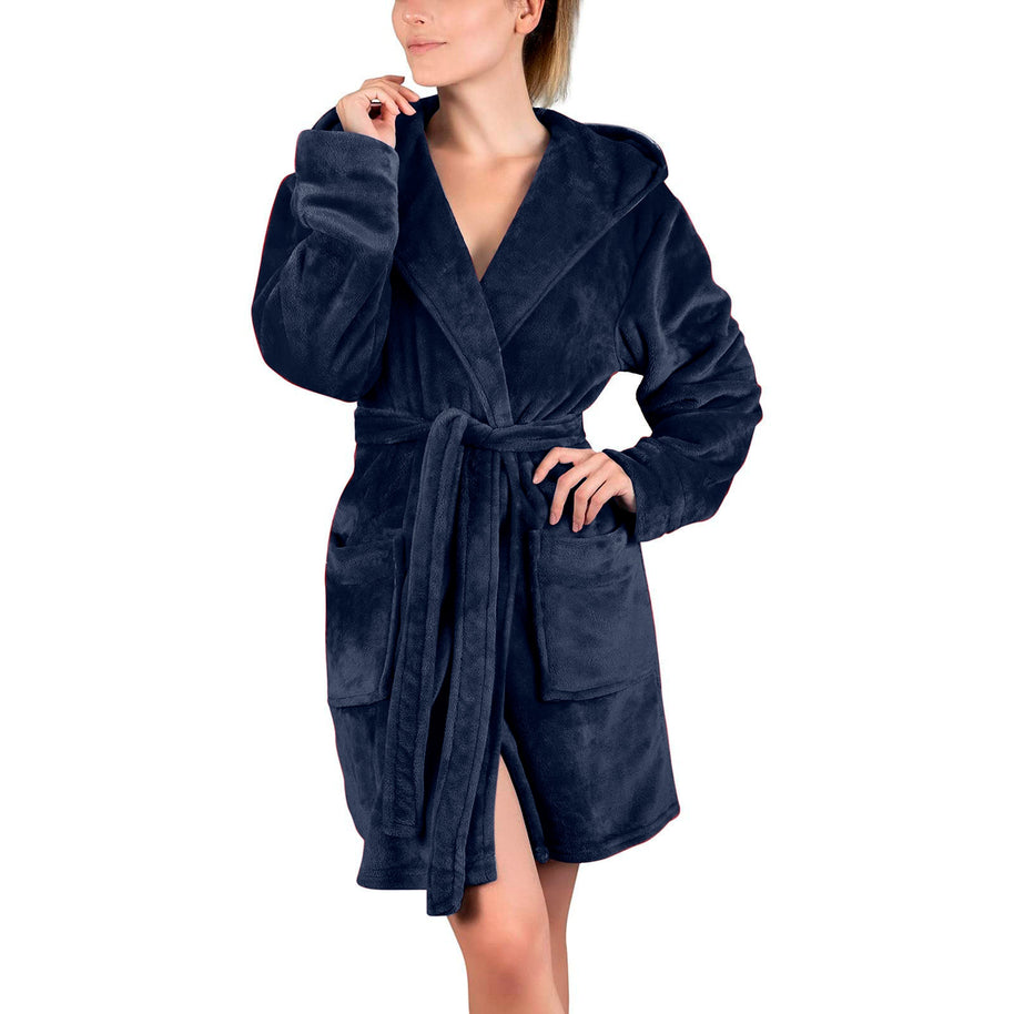 Damen Bademantel aus weichem Mikrofaserstoff WW