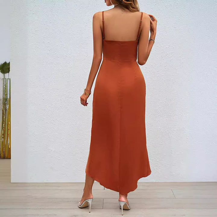 Damen Wickelkleid mit elegantem V-Ausschnitt und verspieltem Schlitz W&W Mode