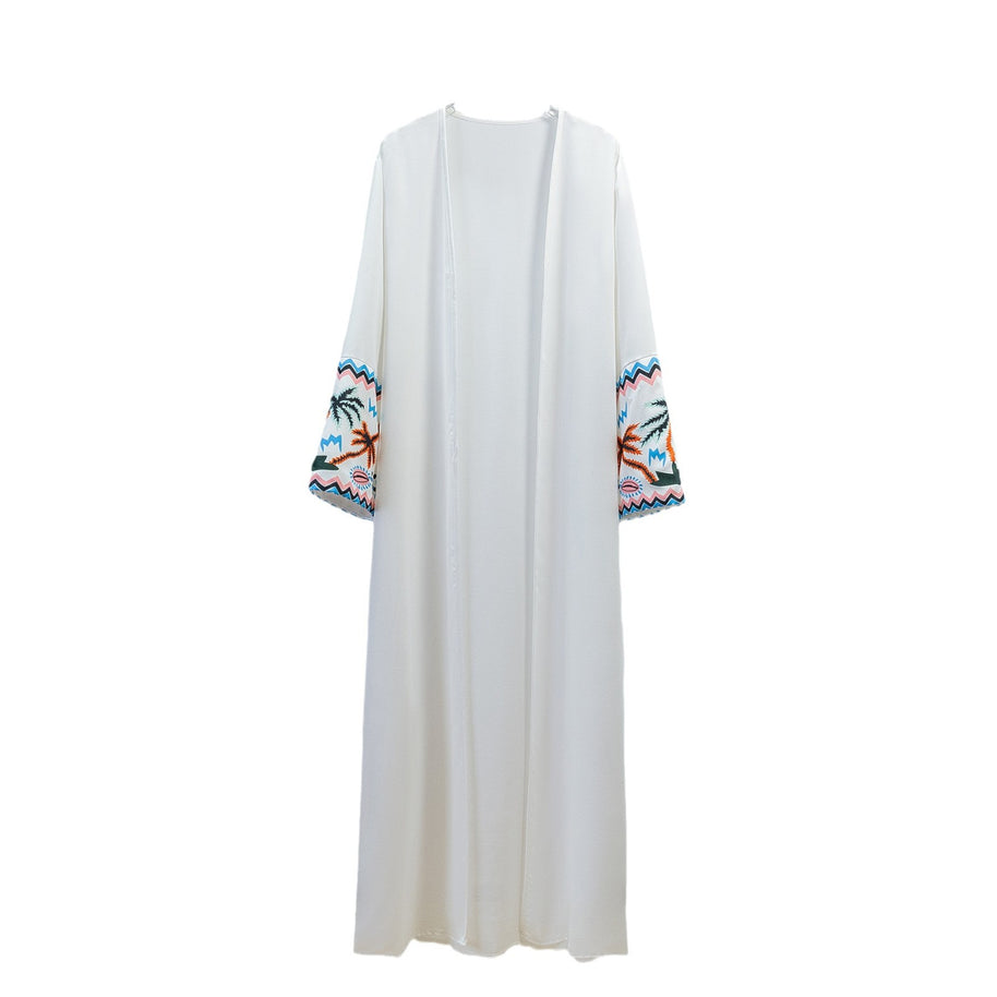 Damen elegante Kaftan-Robe mit kunstvollen Stickdetails WW