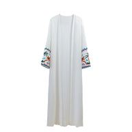 Damen elegante Kaftan-Robe mit kunstvollen Stickdetails WW