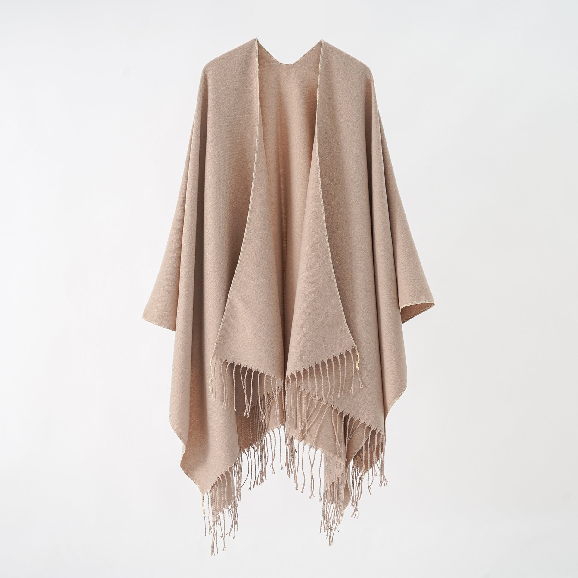 Damen modischer Fransen-Poncho aus weichem Material mit luxuriösem Fall WW