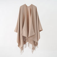 Damen modischer Fransen-Poncho aus weichem Material mit luxuriösem Fall WW