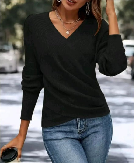 W&W Mode Gekreuzter Pullover