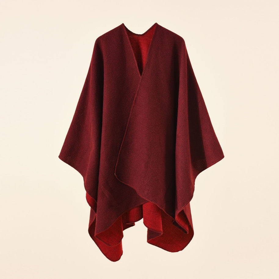 Damen Strickponcho mit asymmetrischem Schnitt und hoher Warmhaltefunktion WW
