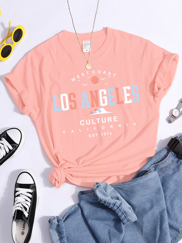 Damen Grafikdruck T-Shirt mit inspirierendem Slogan WW