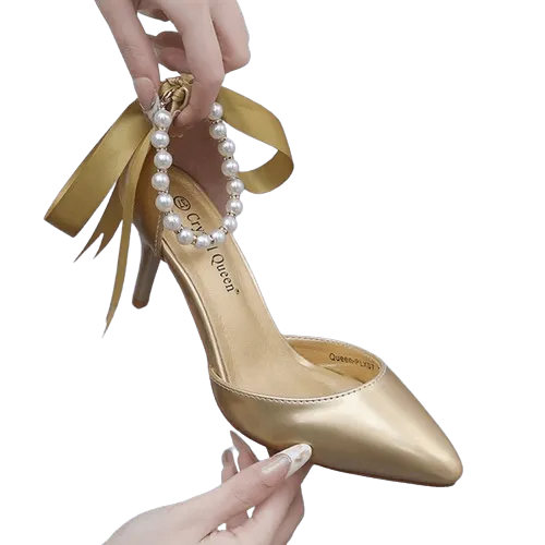 WW | Elegante Schuhe mit Perlen und Schnalle