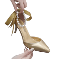 WW | Elegante Schuhe mit Perlen und Schnalle